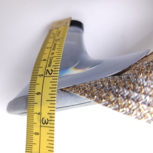 Eric Javits Blue Silver Gold Kitten Heels sz 9m - Picture 12 of 12